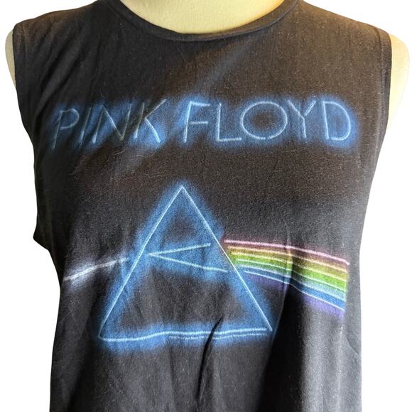 Pink Floyd Dark Side Of The Moon Cutoff Tank Top, Vintage Rock Tee, Size Medium - Picture 2 of 5